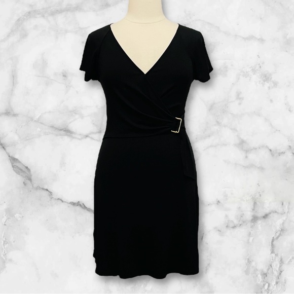 BCBGMaxAzria Dresses & Skirts - BCBGMAXAZRIA  Black Wrap Dress S/M